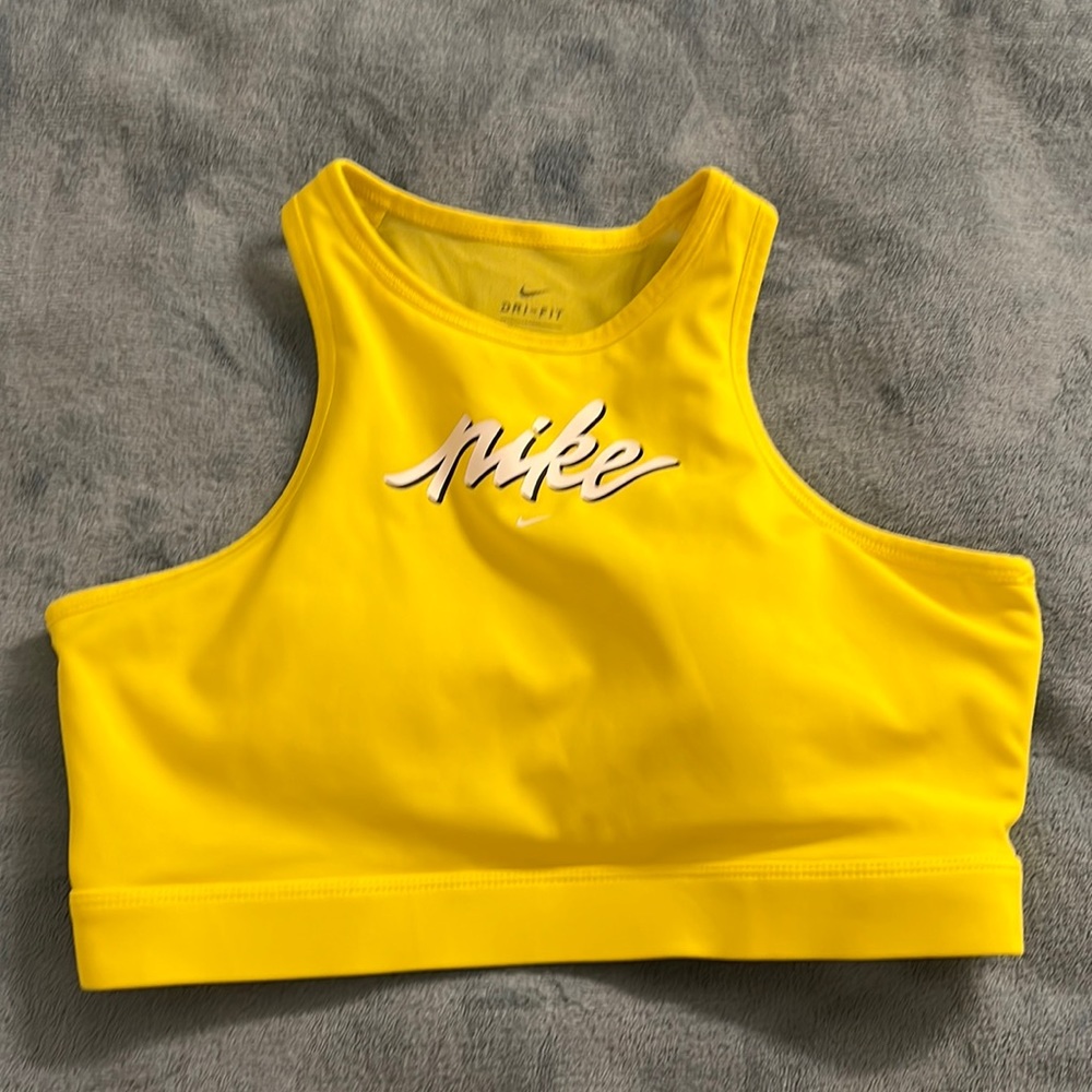 Nike Dri-Fit Yellow Sports Bra. Size S